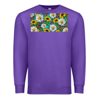 Purple Sunflower And Daisy With Leopard Premium Sweatshirt - RanaPortraitStore