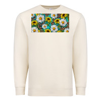 Sandshell Sunflower And Daisy With Leopard Premium Sweatshirt - RanaPortraitStore
