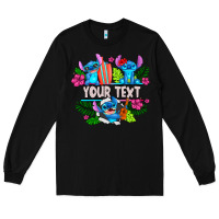 Black Your Text Stich Long Sleeve Tee - CowhideDigitalArt