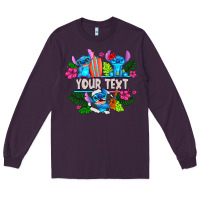 Plum Your Text Stich Long Sleeve Tee - CowhideDigitalArt