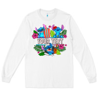 White Your Text Stich Long Sleeve Tee - CowhideDigitalArt
