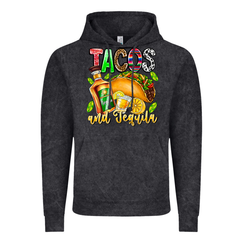 Tacos And Tequila Vintage Hoodie by CowhideDigitalArt | Teevron
