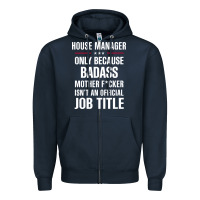 Navy gift for badass house manager Zipper Hoodie - DesigneFamous