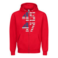 Red 4547 Zipper Hoodie - DesigneFamous