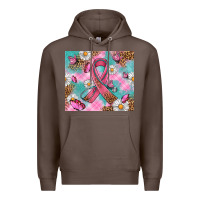 Coffee Breast Cancer Ribbon Stethoscope Premium Hoodie - Artiststas