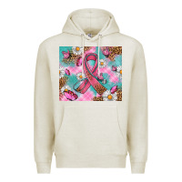 Oatmeal Heather Breast Cancer Ribbon Stethoscope Premium Hoodie - Artiststas