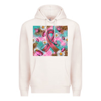 Pale Pink Breast Cancer Ribbon Stethoscope Premium Hoodie - Artiststas