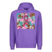 Purple Breast Cancer Ribbon Stethoscope Premium Hoodie - Artiststas
