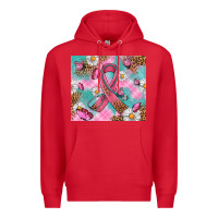 Red Breast Cancer Ribbon Stethoscope Premium Hoodie - Artiststas