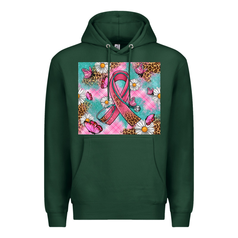 Breast Cancer Ribbon Stethoscope Premium Hoodie by Artiststas | Teevron