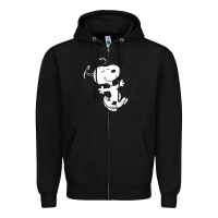Black dancing dog Zipper Hoodie - DesigneFamous
