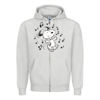 Dove Grey dancing dog Zipper Hoodie - DesigneFamous