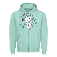 Seafoam dancing dog Zipper Hoodie - DesigneFamous