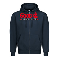 Navy goody's burger house Zipper Hoodie - DesigneFamous