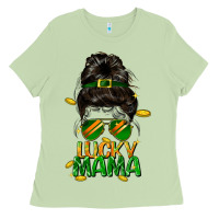 Matcha lucky mama St. Patricks Day Ladies Tee - FaDigitalArtStudio