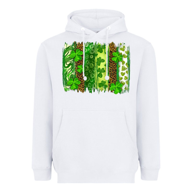 St Patrick's Day Brushstrokes Heavyweight Hoodie by RanaPortraitStore | Teevron