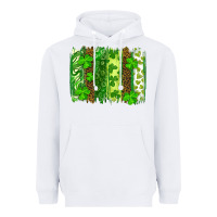 White St Patrick's Day Brushstrokes Heavyweight Hoodie - RanaPortraitStore