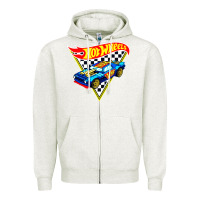 Oatmeal Heather hot car Zipper Hoodie - DesigneFamous