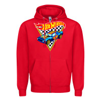 Red hot car Zipper Hoodie - DesigneFamous