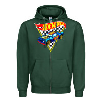 Sports Green hot car Zipper Hoodie - DesigneFamous