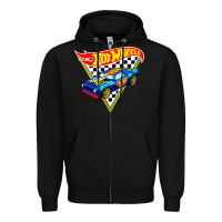 Black hot car Zipper Hoodie - DesigneFamous
