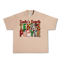 Burro Santa's Favorite Tennis Player For Christmas Urban Heavy Tee - FaDigitalArtStudio