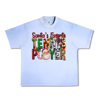 Grape Ice Santa's Favorite Tennis Player For Christmas Urban Heavy Tee - FaDigitalArtStudio
