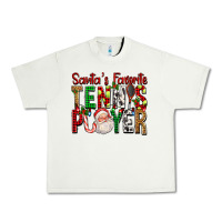 Pistachio Santa's Favorite Tennis Player For Christmas Urban Heavy Tee - FaDigitalArtStudio