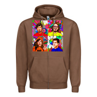 Chestnut workaholics Zipper Hoodie - DesigneFamous
