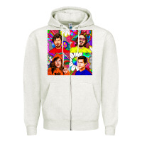 Oatmeal Heather workaholics Zipper Hoodie - DesigneFamous