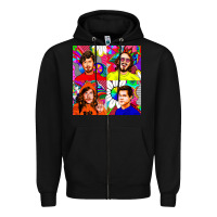 Black workaholics Zipper Hoodie - DesigneFamous