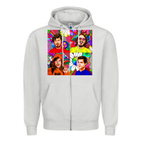 Dove Grey workaholics Zipper Hoodie - DesigneFamous