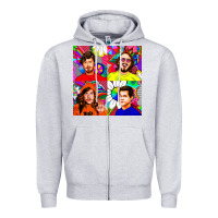 Heather Grey workaholics Zipper Hoodie - DesigneFamous