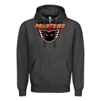 Charcoal Heather The Phantoms, Lehigh Valley Zipper Hoodie - DesigneFamous