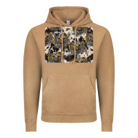 Vintage Camel Longhorn Pattern Vintage Hoodie - CowhideDigitalArt