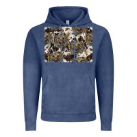 Vintage Denim Longhorn Pattern Vintage Hoodie - CowhideDigitalArt