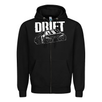 Black Supra Drift Zipper Hoodie - DesigneFamous