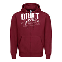 Burgundy Supra Drift Zipper Hoodie - DesigneFamous