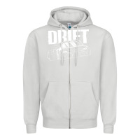 Dove Grey Supra Drift Zipper Hoodie - DesigneFamous