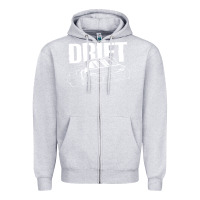 Heather Grey Supra Drift Zipper Hoodie - DesigneFamous