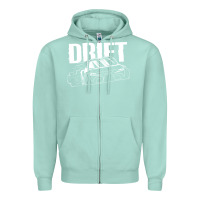 Seafoam Supra Drift Zipper Hoodie - DesigneFamous