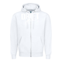 White Supra Drift Zipper Hoodie - DesigneFamous