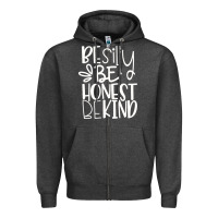Charcoal Heather be silly be honest be kind Zipper Hoodie - DesigneFamous