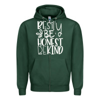Sports Green be silly be honest be kind Zipper Hoodie - DesigneFamous