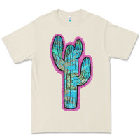Bone Western Turquoise Cactus Premium Tee - RanaPortraitStore