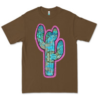 Cacao Western Turquoise Cactus Premium Tee - RanaPortraitStore