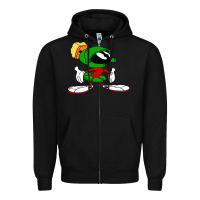 Black marvin Zipper Hoodie - DesigneFamous