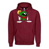 Burgundy marvin Zipper Hoodie - DesigneFamous