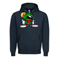 Navy marvin Zipper Hoodie - DesigneFamous