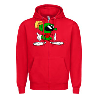 Red marvin Zipper Hoodie - DesigneFamous